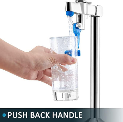 Glass Filler 14.5 Inches Deck Mount Faucet Glass Filling Station Water Station for Restaurants Kitchen Bar G1/2" Male with 3 Connector Adapter Brass Structure