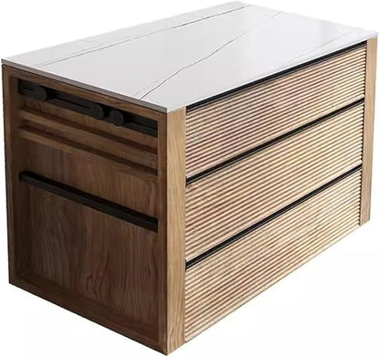 LICONG-2020 Kitchen Mobile Island Counter Island Dining Table Bar Counter Countertop Kitchen Coffee Operation Table Tea Storage Cabinet Kitchen Control Panel