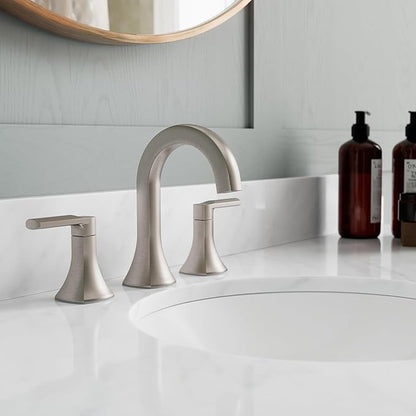 Pfister Vaneri Bathroom Sink Faucet, 8-Inch Widespread, 2-Handle, 3-Hole, NSF Certified, Spot Defense Brushed Nickel Finish, LF049VRIGS