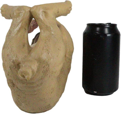 Ebros Gift Lifelike Purebreed Pedigree Canine Adorable Fawn Pug Dog Wine Bottle Holder Figurine Statue As Kitchen Wine Cellar Centerpiece Decor Storage Organizer (Fawn Brown Pug)