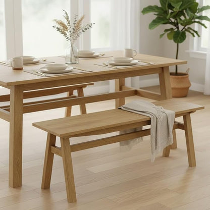 LukeAlon Solid Wood Dining Chairs, Rustic Farmhouse Kitchen Chairs 18" Seat Height, Heavy Duty Log Legs, Natural Wood Stools for Table, Hallway Kitchen Living Room, Log