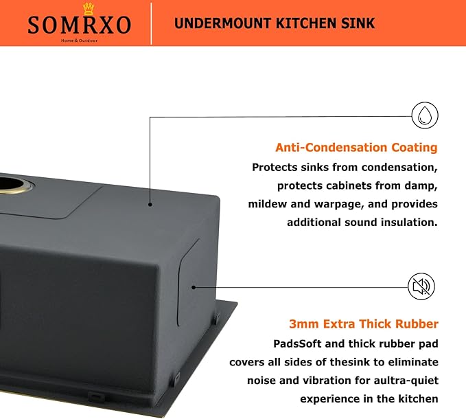 28 Inch Undermount KItchen Sink - 16 Gauge Satainless Steel Kitchen Sink Undermount 28x18,10 Inch Deep Single Bowl Workstation Sinks with Accessories