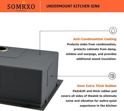 28 Inch Undermount KItchen Sink - 16 Gauge Satainless Steel Kitchen Sink Undermount 28x18,10 Inch Deep Single Bowl Workstation Sinks with Accessories