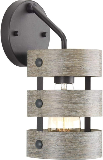 Progress Lighting P710031-143 Gulliver Sconce, Graphite, 12.00x6.00x6.00