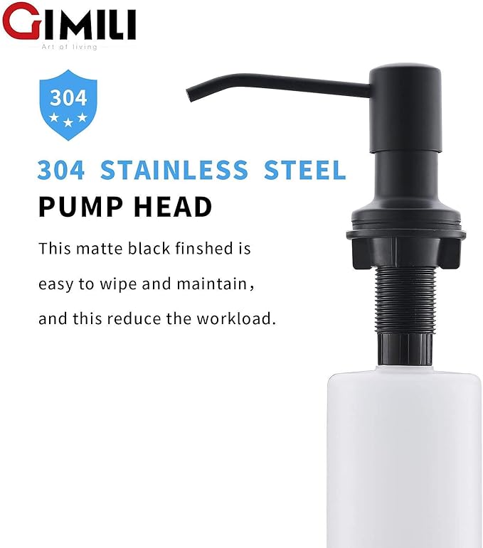 GIMILI Touchless Spring Kitchen Faucet with Soap Dispenser,Matte Black&Gold