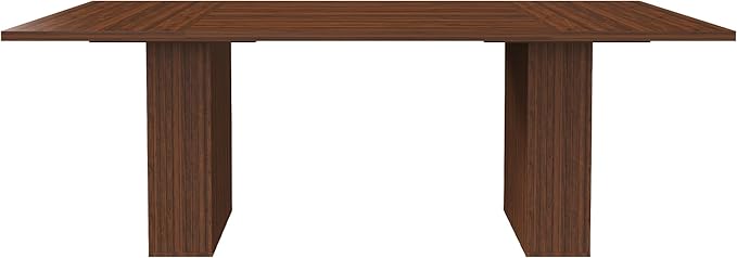 Modern Rustic Farmhouse Dining Table with Storage Base, 78-Inch Long Rectangular MDF Kitchen Table, Space Saving Sturdy Frame Construction Easy Assembly,DiningTable