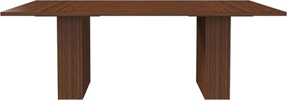 Modern Rustic Farmhouse Dining Table with Storage Base, 78-Inch Long Rectangular MDF Kitchen Table, Space Saving Sturdy Frame Construction Easy Assembly,DiningTable