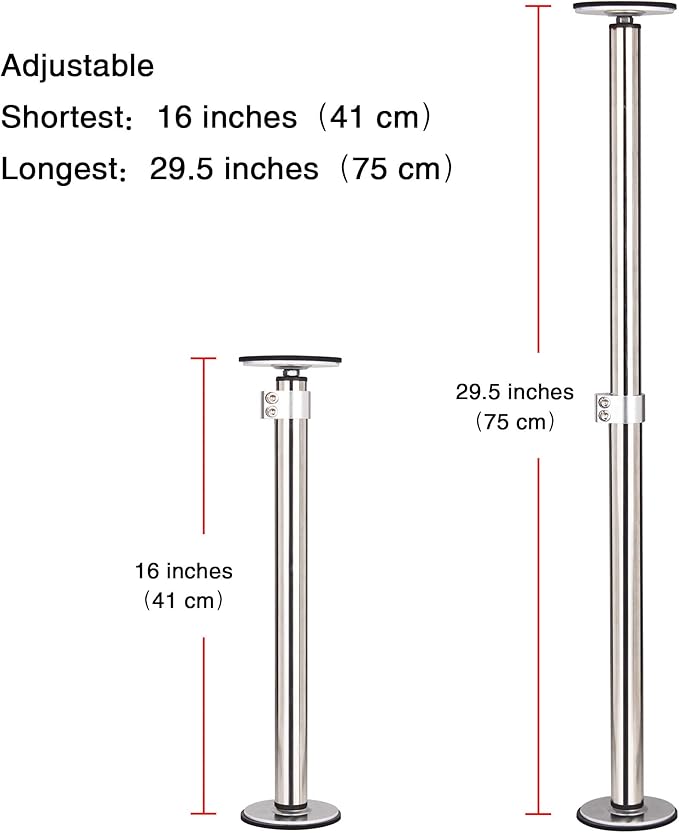 ST-2 Undermount Sink Brackets Stainless Steel Adjustable Support Sink Legs Installation and Repair System Kit For Kitchen Sink (16-29.5inches(41-75cm))