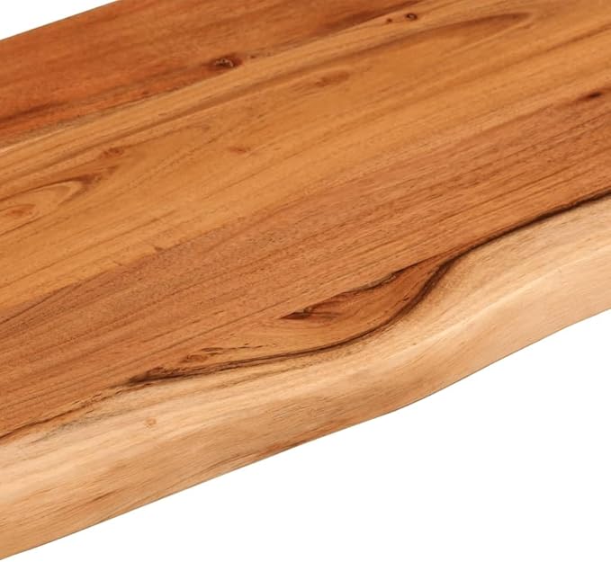 Solid Acacia Wood Live Edge Shelf Wall Mounted for Decorative Items with Shelf Supporting 165 lbs, Rustic Wall for Living Room, Natural Wood Tone Acacia 35.4 x 11.8 x 1.5 Inches