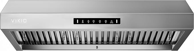 VIKIO HOME Range hood 36 inch,Stove Hood with Dual Motor 900 CFM,Vent Hood with 1.5 Sones Whisper-Quiet,Kitchen Exhaust Range Hood for Large Kitchen,GU10 LED Lights & Full-Sealed Cavity