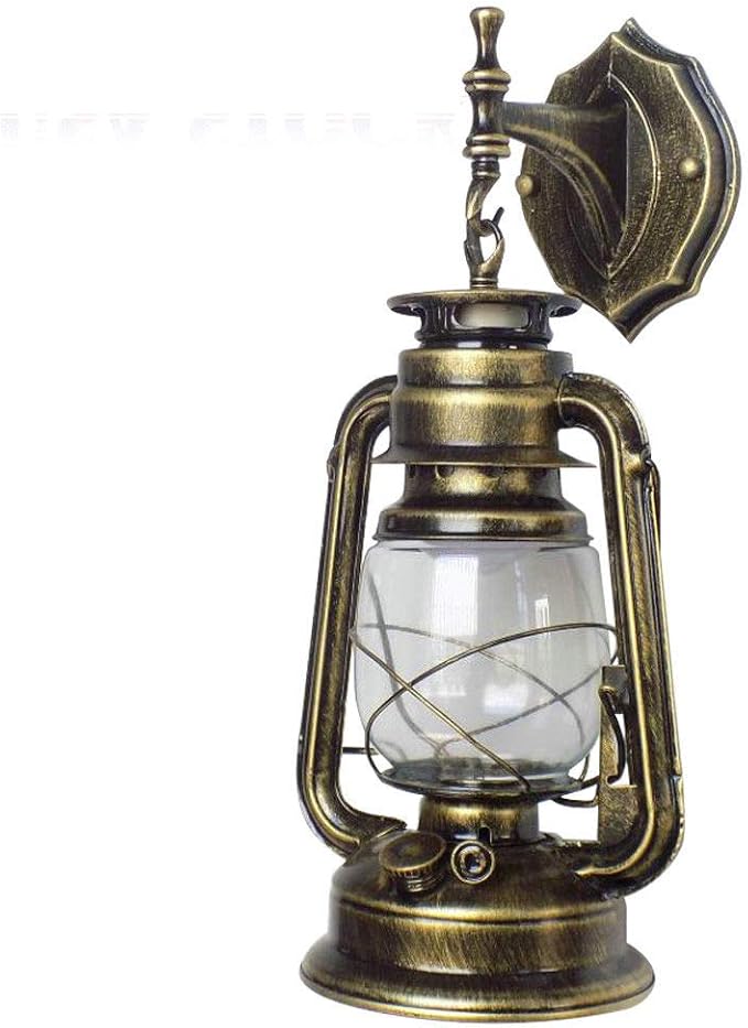 Rustic Wall Sconce Lantern Light, Set of 2 Vintage Wall Lamp, Industrial Wall Sconce, Farmhouse Wall Light Fixtures, Indoor Old Fashioned Lantern for Hallway Farmhouse Loft (Cyan Bronze, 2pcs)