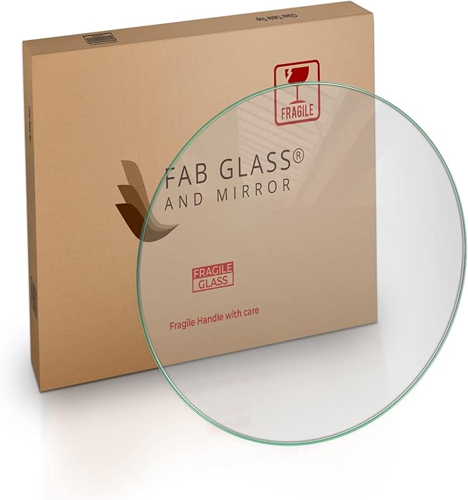 24 Inch Round Tempered Ogee Polished Edge Glass Table Top 1/2” Thick Perfect for Heavy Duty, Dining, Coffee, and Office Tables by Fab Glass and Mirror
