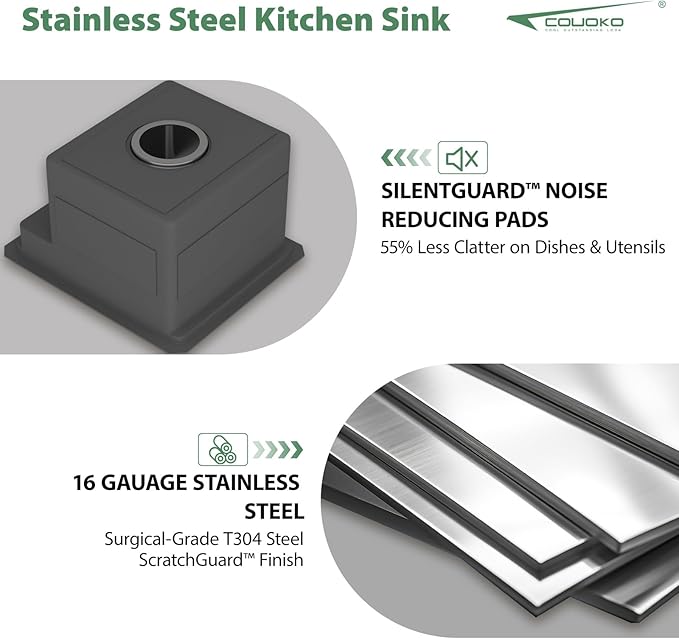 13x15 Outdoor Kitchen Sink Black Concealed Undermount RV Sink Gunmetal Black NANO PVD Stainless Steel Handmade Ledge Workstation Single Bowl Outdoor Sinks with Concealed Folding Faucet,13"x15"x9"
