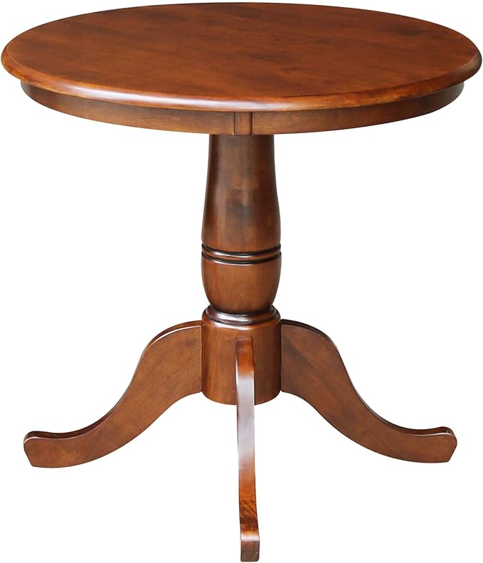 IC INTERNATIONAL CONCEPTS 30" Round Top Pedestal Table - 28.9" H
