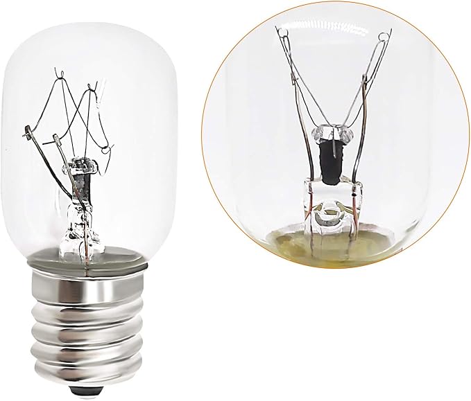 AMI PARTS 8206232A Bulb 40w 125v Microwave Oven Light -Under Hood Microwave Bulb- E17 Fit for Whirlpool Microwave Light Bulb