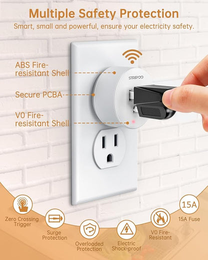 Garbage Disposal Wireless Switch Kit, Remote Control Outlet, Garbage Disposal Button, Remote Control Outlet Plug, 15A/1500W with 4000V Anti-Surge, 500 Feet RF Range, Garbage Disposal Switch