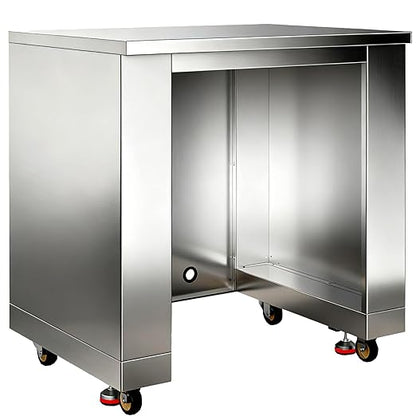BODEGA Stainless Steel Commercial Kitchen Sinks Cabinet and Outdoor Kitchen Cabinet for Refrigerator Combo, 30 Inch Propane Gas Grill With Rotisserie Chicken Fork Kit & Spice-Rack,For Home,kitchen,RV.