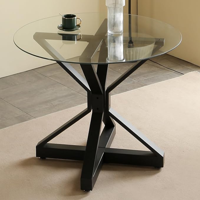 28In Modern Table Base Metal Pedestal Dinning Table Legs with Suction Cups, Heavy Duty Desk Base for Marble,Glass,Wood Top