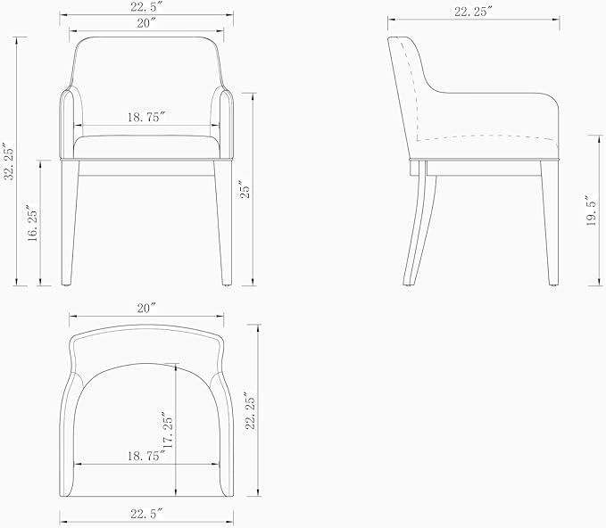 Manhattan Comfort Gansevoort Modern Faux Leather Dining Chair with Arms, Leatherette Upholstery on Solid Beech Wood Frame, Accent Furniture for Kitchen Table or Office, Set of 1, Pebble Grey