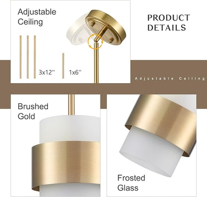 DEYNITE Modern Home Pendant Light Fixtures Hanging Light for Kitchen Island