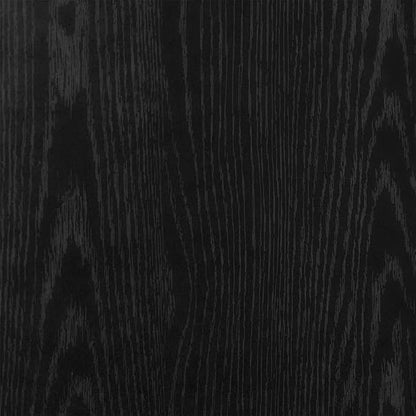 Dining Table 55"x29" Black Oak Poly Rattan Kitchen & Dining Room Table with Steel Frame Easy Assembly Patio Outdoor Table for Garden Terrace