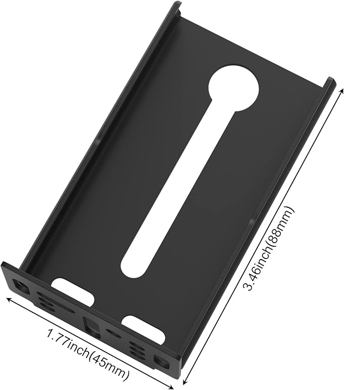 LONTAN Rear Mounting Brackets for Drawer Slide 2 Pairs Black Cabinet Drawer Bracket for Face Frame Cabinets for 1.77 inch(45mm) Width Furniture Gildes