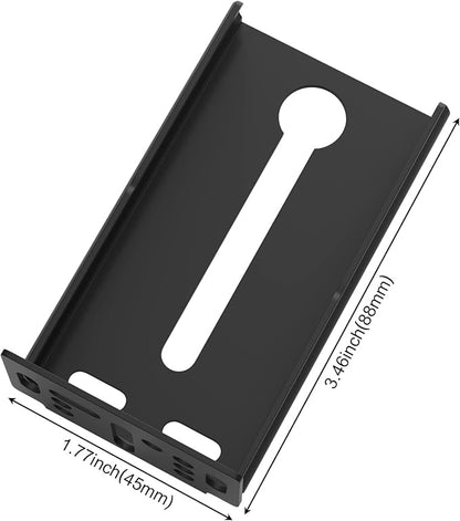 LONTAN Rear Mounting Brackets for Drawer Slide 2 Pairs Black Cabinet Drawer Bracket for Face Frame Cabinets for 1.77 inch(45mm) Width Furniture Gildes