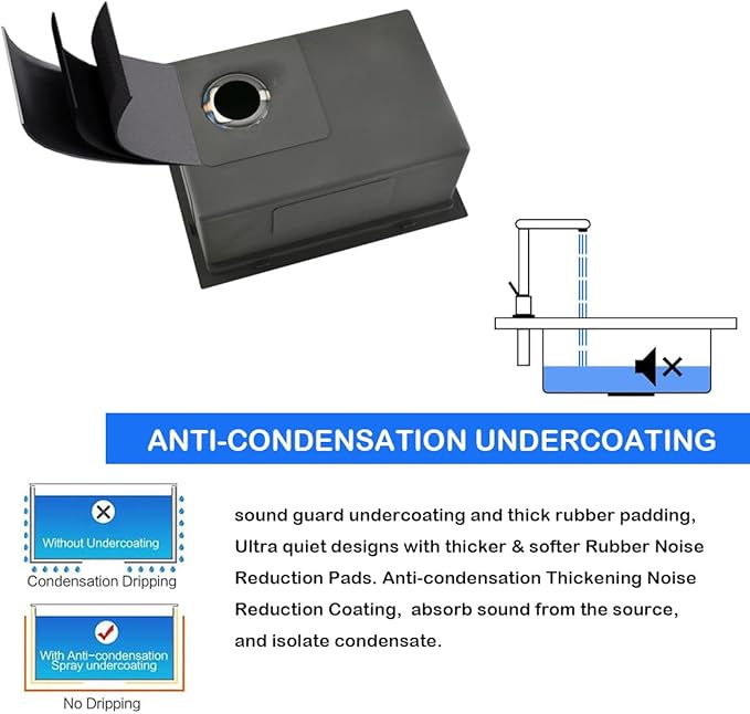 23 Inch Black Undermount Kitchen Sink Workstation - SZBAQTM 23x18 Inch Stainless Steel Undermount Sink Single Bowl 10'' Deep Handmade Kitchen sink with Cutting Board& Strainer