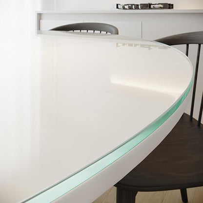 Royalty 20" Inch Round Tempered Glass Table Top – Clear Table Top Glass – Useful for Replacement, Tabletop Protector, Patio, Dining, Coffee, Desks - 1/4" Thick Flat Polished Edge
