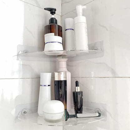 Corner Shelves wall Mounted Home Decor Floating Shelves (Clear)