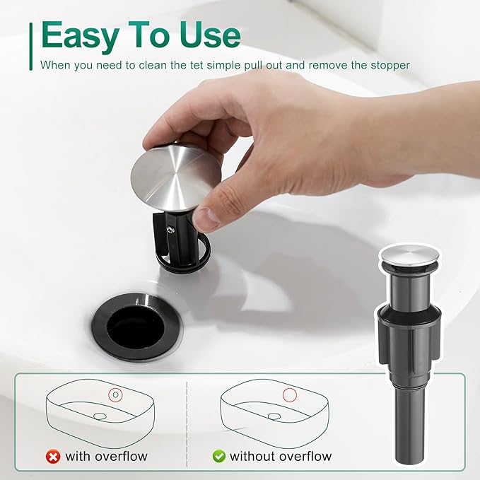 VOTON Vessel Sink Faucet Chrome Modern Tall Bathroom Faucets Single Handle One Hole Rv Vanity Lavatory Bathroom Sink Faucet