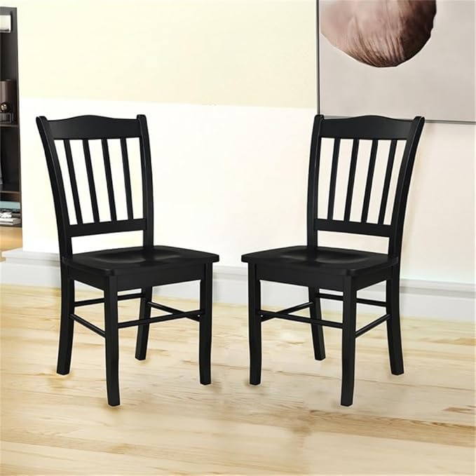 Boraam Shaker Dining Room Side Chairs, Set of 2 – Black Finish