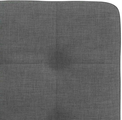 Modern Dining Chairs Set of 2 Dark Gray Fabric Upholstered Accent Chairs with Metal Wood Frame for Kitchen Living Room Vanity