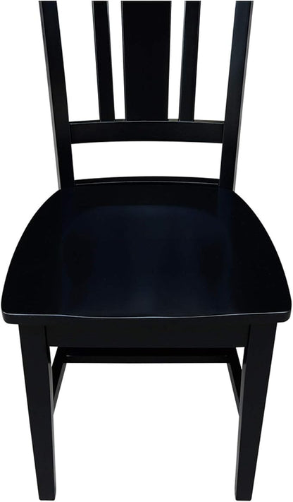 International Concepts San Remo Splat Back Chair, Black
