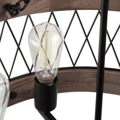 A Million D20'' Farmhouse Chandelier, 6-Light Adjustable Dining Room Light Fixture Kitchen Island Lighting, Rustic Drum Chandelier Hanging Lights for Entryway Foyer Bedroom Living Room