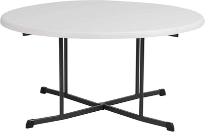 Lifetime 80806 Commercial Round Fold-in-Half Table, 60-Inch, Almond