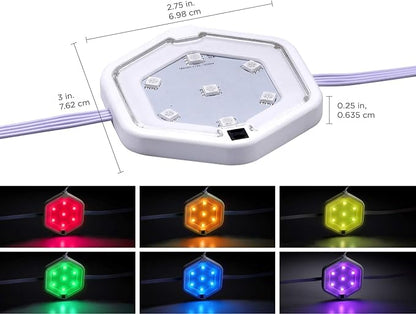 PureOptics LED 5-Pack Color Changing LED Puck Light Kit with Remote (LEDUC-PUCK-5RGB)