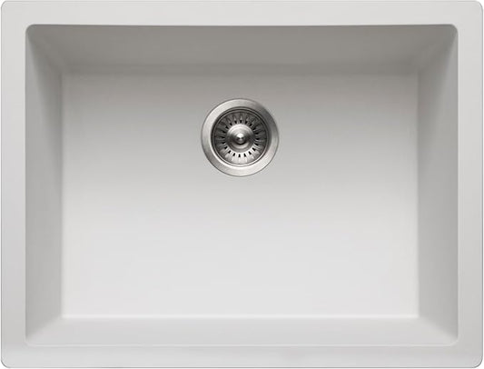 Houzer Cassiano Cloud Granite Composite Kitchen Bar & Prep Sink - 24 Inch Undermount Single Bowl Sink, Durable & Versatile, Essential for Home & Apartment - G-300U CLOUD