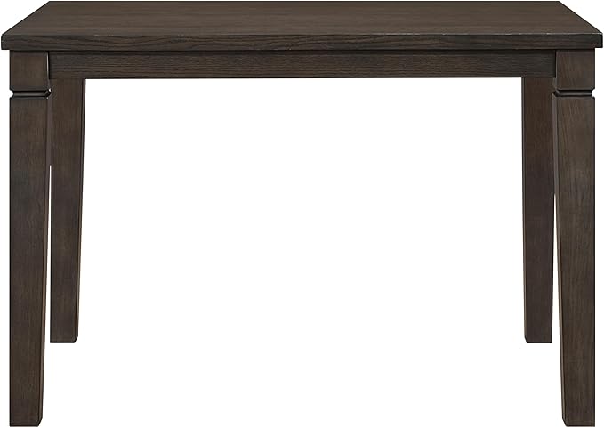 Dark Espresso Finish Counter Height Table with Removable Leaf, Classic Square Wooden Furniture for Kitchen Islands