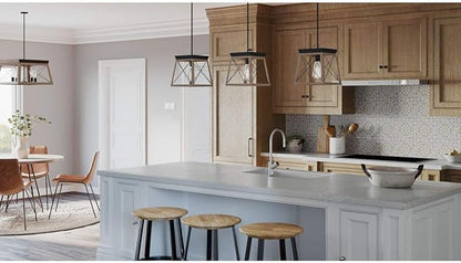 Briarwood Collection 1-Light Coastal Mini-Pendant Light Antique Bronze