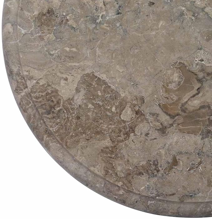Gray 15.7 x 1 in Marble Table Top for Coffee Table Solid Surface Replacement Countertop for Dining Room Patio Modern Look Easy to Clean
