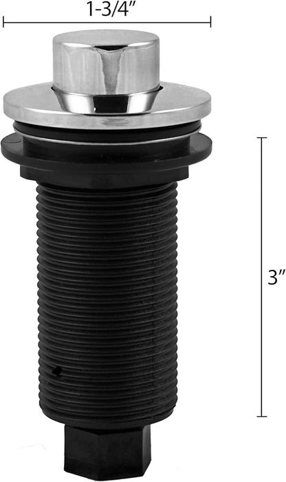 Westbrass ASB-RB3-18 Sink Top Waste Disposal Replacement Air Switch Trim Only, Raised Button, Brushed Bronze