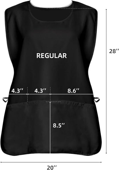 Xeoxarel Unisex Cobbler Apron with 3 Pockets, Adjustable Drawstring Waist, Professional Lightweight for Kitchen Salon Garden