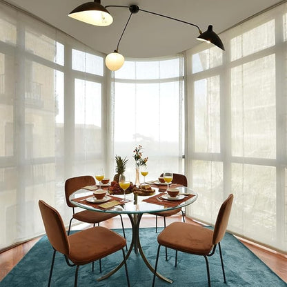 Dulles Glass 60 inch Round Glass Table Top - Tempered - 1/4" Thick Glass Surface, Safe Beveled Edge, Multipurpose for Dining Table, Patio, Coffee and End Table
