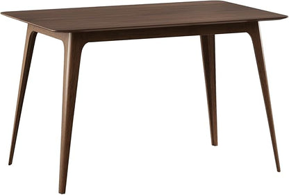 Mid - Century Modern Solid Wood Table with 4 Farmhouse Pcs Tapered Dining Table Legs for Kitchen Island, Bench - Natural Hardwood Replacement Legs (Walnut)