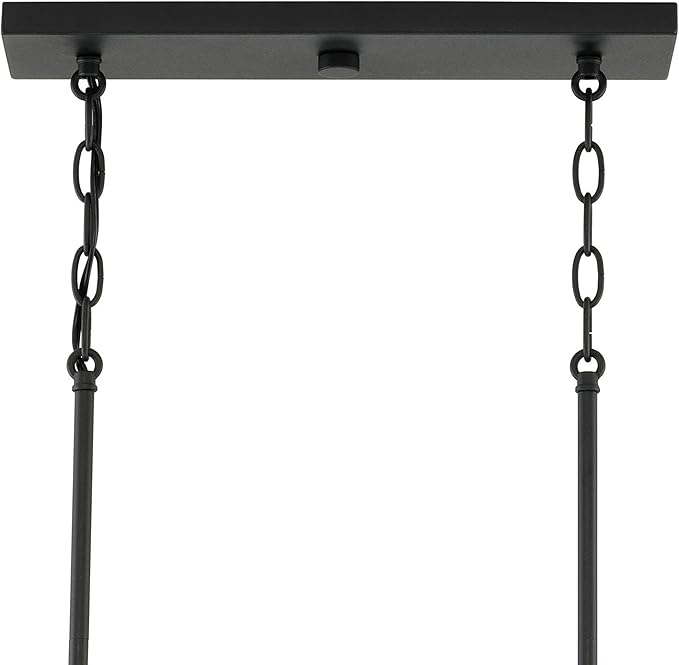 Progress Lighting Briarwood Collection 5-Light Dining Room Light Fixture, Farmhouse Style Modern Chandelier for Kitchen and Dining Room, 38" by 9", Black