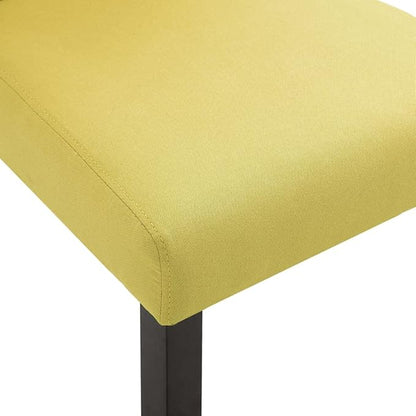 Set of 2 Modern Green Dining Chairs with Solid Rubberwood Legs 14.7 in Tall Comfortable Farmhouse Accent Seating for Dining Room Kitchen Living Room