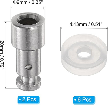 uxcell 2 Pcs Universal Steam Float Valve, Pressure Cooker Replacement Parts Steam Release Valves Floaters with 6 Pcs Sealer Gasket for 5/6QT Pressure Pot