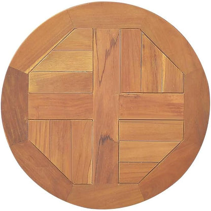 15.7" Solid Teak Wood Round Table Top 1" Thick Rustic Butcher Block Style for Kitchen Island Workbench Desk Coffee Table Indoor or Outdoor Use