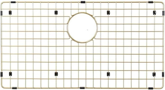Starstar Sinks Protector Matte Gold 304 Stainless Steel Kitchen Sink Bottom Grid, Rack (26 x 14)